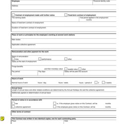 Splendid Contract Of Employee Agreement Templates At Template