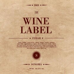 Magnificent Wine Label Templates Online Labels Maker Editor