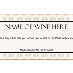 Free Wine Label Templates Editable Template Mb