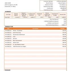 The Highest Quality Editable Bank Statement Templates Free Template