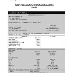 Sterling Editable Bank Statement Templates Free Template