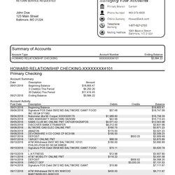 Exceptional Blank Bank Statement Template Download