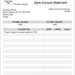 Bank Statement Templates Word Excel Formats Account Template Sample Format Examples Samples Reconciliation