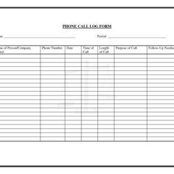 Tremendous Printable Phone Log Examples Format Call Template List Back Form Templates Word Logs Excel Forms