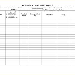 Superlative Printable Call Log Templates In Excel Template List Phone Business Service Customer Contact
