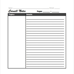 Supreme Cornell Note Template Download Free Documents In Word