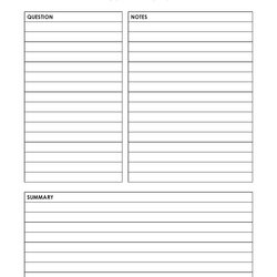 Magnificent The Cornell Note Taking System Template Printable Documents