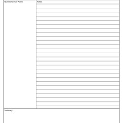 Avid Cornell Note Template Database Notes