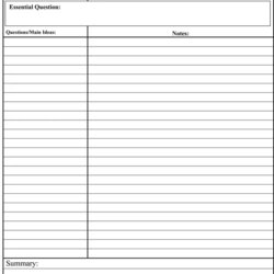 Great Free Cornell Note Templates With Taking Explained