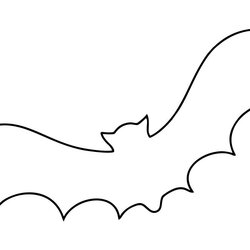 Brilliant Printable Bat Template Easy Coloring Pages