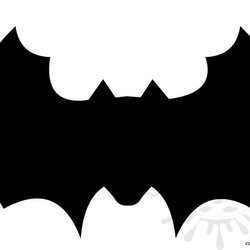 Champion Bat Template To Cut Out Coloring Page Printable Halloween Silhouette
