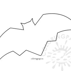Legit Free Bat Template Coloring Page