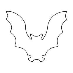 Bat Outline Template Halloween To Print