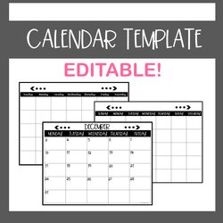 Supreme Editable And Printable Calendar