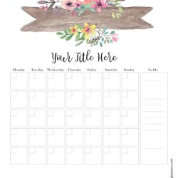 Preeminent Printable Calendar Blank