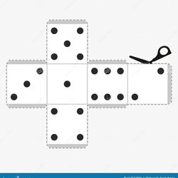 Very Good Free Printable Dice Template With Dots Deriding Polyphemus Paper Model White Cube To Make Three