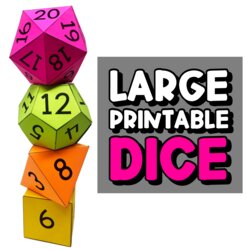 Superlative My Math Resources Large Printable Dice Templates Harrison Amy September Posted Fit