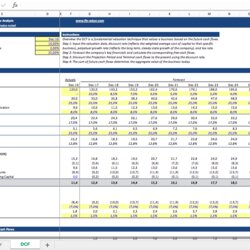 Terrific Single Sheet Discounted Cash Flow Excel Template
