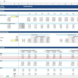 Great Single Sheet Discounted Cash Flow Excel Template