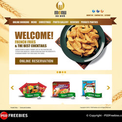 Marvelous Restaurant Menu Free Template Templates Material Food Website Web Layout