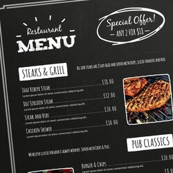 The Highest Quality Free Simple Menu Templates For Restaurants Cafes And Parties Chalkboard Excel Publisher
