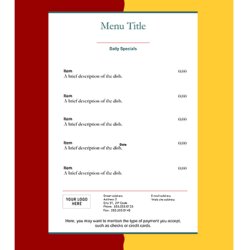 Worthy Free Restaurant Menu Templates Word For Download Template Printable Choose Together Link Board