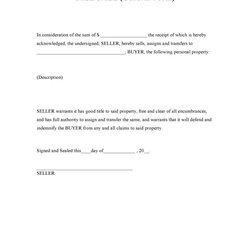 Cool Free Generic Bill Of Sale Forms General Template Form Blank Word Vehicle