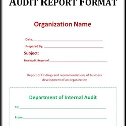 Perfect Sample Audit Report Free Word Templates Template Button