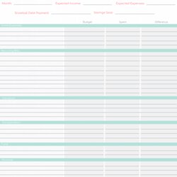 Cool Printable Budget Worksheets Free Templates For Beginners Vogue Beginner Budgeting
