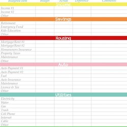 The Highest Standard Free Monthly Budget Worksheet Template Excel Spreadsheet Printable Planning Money