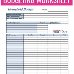 Terrific Free Printable Budget Worksheets Finances Track Family Worksheet Print Expenses Help Keep Need Every