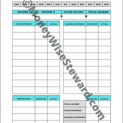 Out Of This World Free Budget Templates That Make Budgeting Easier Steward Monthly Printable