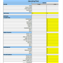 High Quality Printable Budget Worksheet Templates Word Excel Expenses Simple Spreadsheet Budgeting Dane