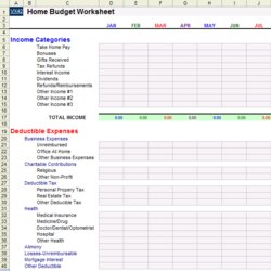 Swell Home Budget Worksheet Template Excel Large
