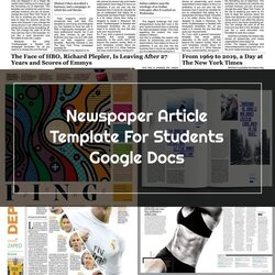 Excellent Newspaper Article Template For Students Google Docs In