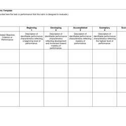 Blank Rubric Template Best Creative Ideas Rubrics To Fill In Download Now Doc Gs Free Printable
