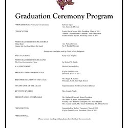 Tremendous Graduation Program Template Free Info Ceremony Bookbinder Co With For
