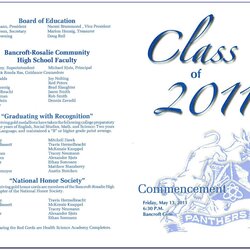 Wonderful Graduation Ceremony Program Template Sample