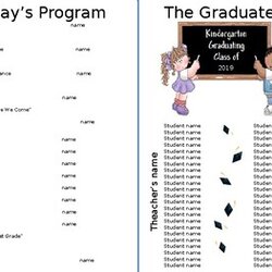 Eminent Graduation Program Template Collection Editable Original