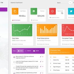 Great Bootstrap Project Management Template Material Dashboard Free Admin