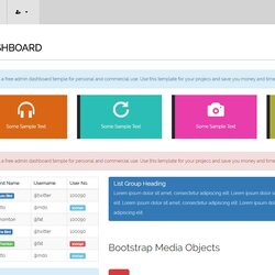 Outstanding Free Bootstrap Admin Template Designs Rock