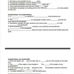 Brilliant Guided Notes Template Note Templates Student Examples Through Web