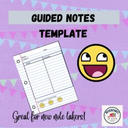 Tremendous Sped Guided Notes Template Thumbnail