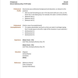 Superlative Free Modern Resume Templates Minimalist Simple Clean Design Microsoft Office Template Word Format