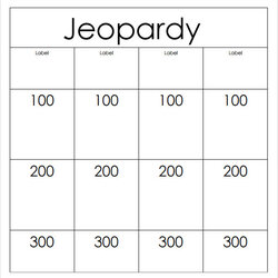 Outstanding Free Jeopardy Samples In Template Blank Game Templates