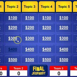 Tremendous Jeopardy Template Quiz Game Templates Board Test Show Make Staggering Chemical Awesome Report