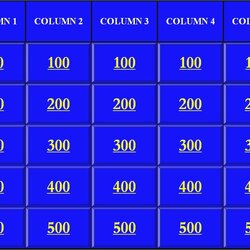 Out Of This World Jeopardy Game Template Blank New In