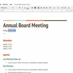 Swell Meeting Agenda Template Google Doc Cards Design Templates Adding Photo By