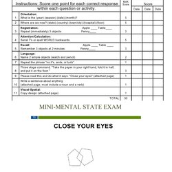 The Highest Standard Free Mental Status Exam Templates Examples Template