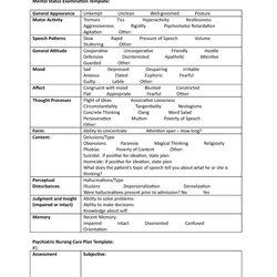 Excellent Mental Status Exam Template Thumb